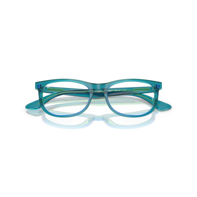 Ray-Ban Junior RY 1642 col. 3996 è una montatura da vista in acetato trasparente verde e blu e calibro 46.