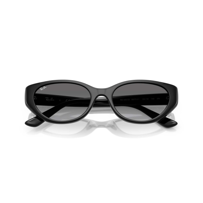 Ray-Ban RB 4457D col. 6677/11 è un occhiale da sole in acetato nero lucido e calibro 55.