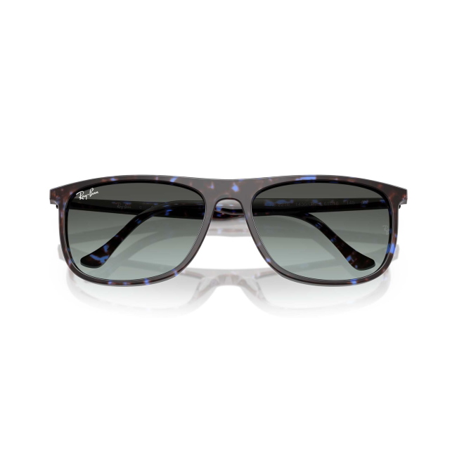 Ray-Ban RB 2216 col. 1430/GK è un occhiale da sole in acetato blu tartarugato e calibro 61.