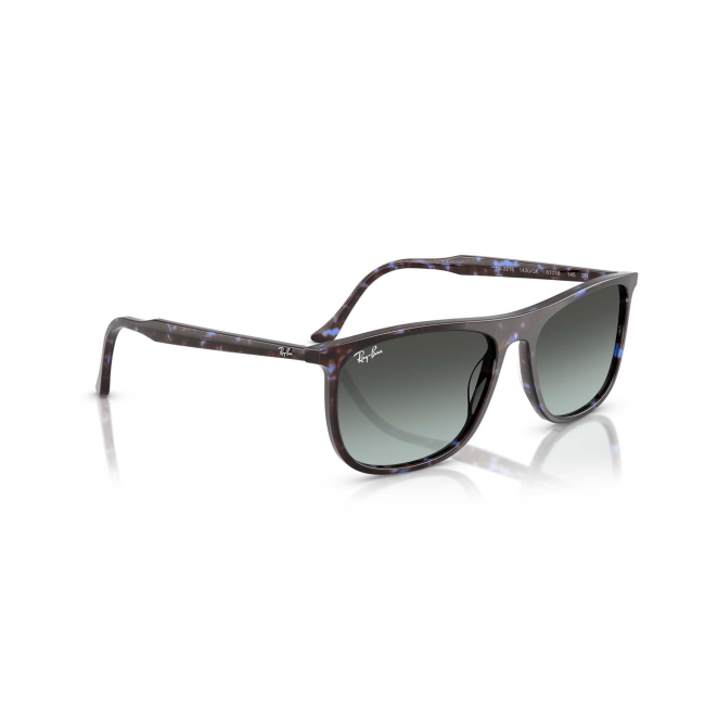 Ray-Ban RB 2216 col. 1430/GK è un occhiale da sole in acetato blu tartarugato e calibro 61.