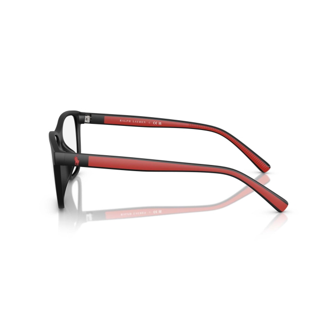 Polo Ralph Lauren PH 4228U col. 5001/87 è un occhiale da sole in acetato nero e rosso satinato e calibro 55.
