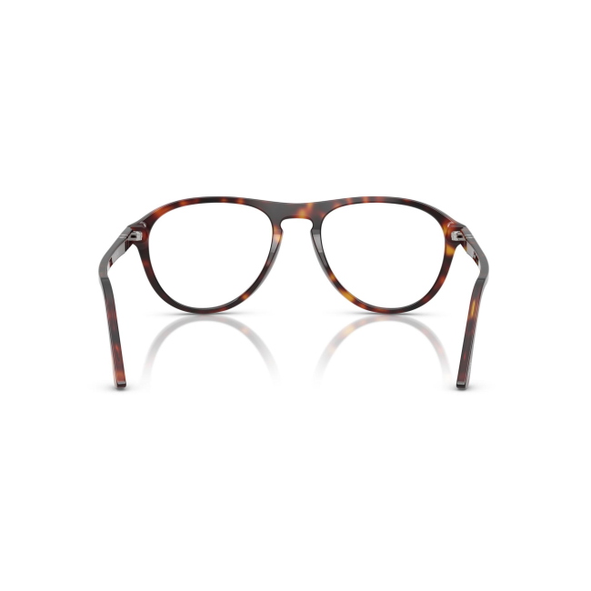 Persol PO 3371V LYNN col. 24 è una montatura da vista da donna in acetato marrone tartarugato, dalla forma pilot e calibro 53.