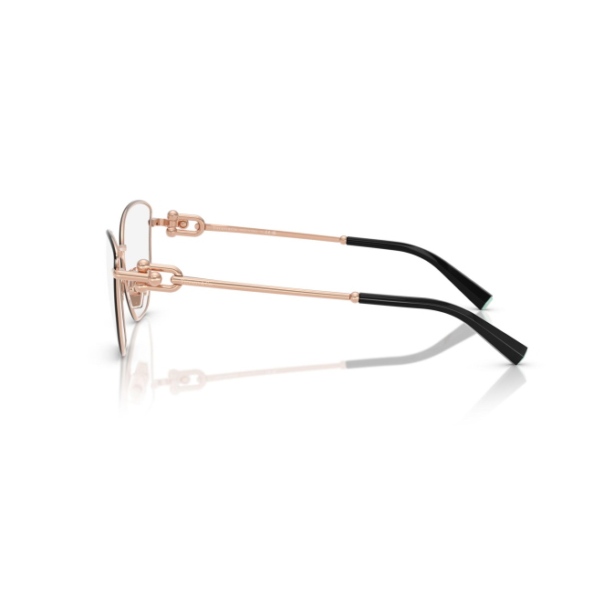 Tiffany & Co. TF 1166 col. 6162 è una montatura da vista in metallo nero su oro rosa e calibro 55.