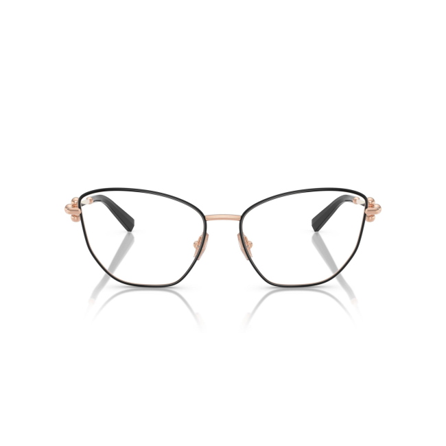Tiffany & Co. TF 1166 col. 6162 è una montatura da vista in metallo nero su oro rosa e calibro 55.