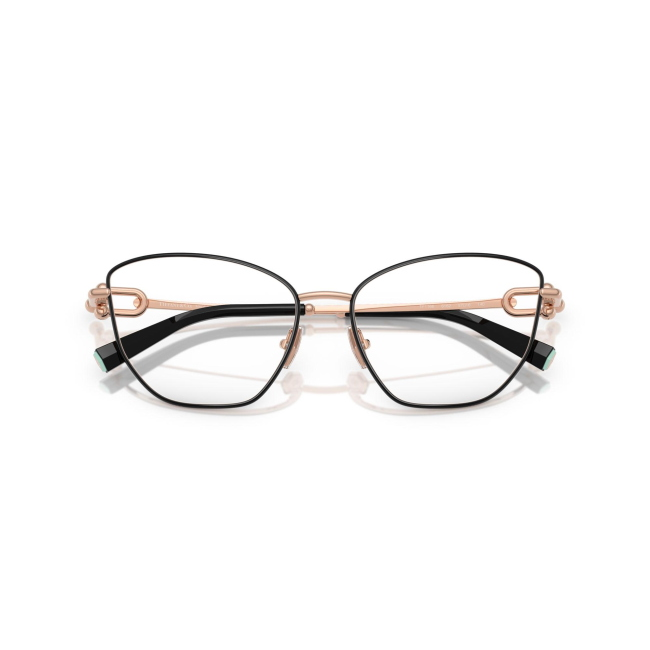 Tiffany & Co. TF 1166 col. 6162 è una montatura da vista in metallo nero su oro rosa e calibro 55.