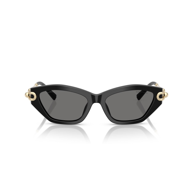 Tiffany & Co. TF 4231U col. 8001/81 è un occhiale da sole da donna in acetato nero lucido, dalla forma cat eye e calibro 53.