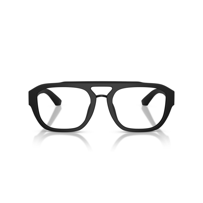 Dolce & Gabbana DG 3415 col. 2525 è una montatura da vista da uomo in acetato nero satinato, dalla forma pilot e calibro 55.