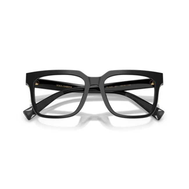 Dolce & Gabbana DG 3422 col. 501 è una montatura da vista da uomo in acetato nero lucido, dalla forma squadrata e calibro 53.