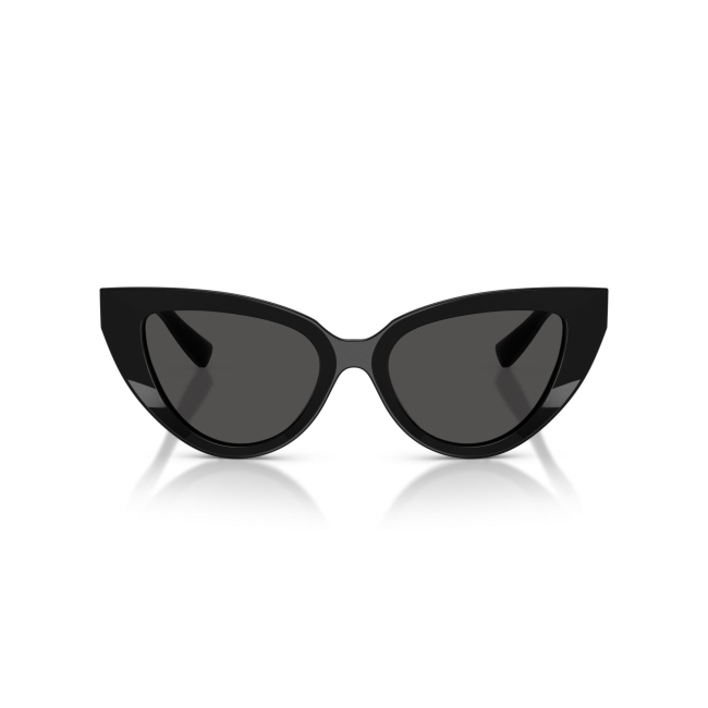Dolce & Gabbana DG 4497 col. 501/87 è un occhiale da sole da donna in acetato nero lucido, dalla forma cat eye e calibro 52.