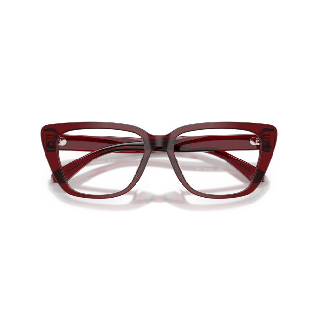 Emporio Armani EA 3256U col. 6254 è una montatura da vista in acetato bordeaux trasparente e calibro 54.