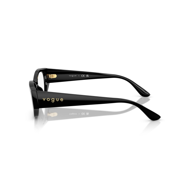 Vogue VO 5640U col. W44 è una montatura da vista in acetato nero lucido e calibro 53.
