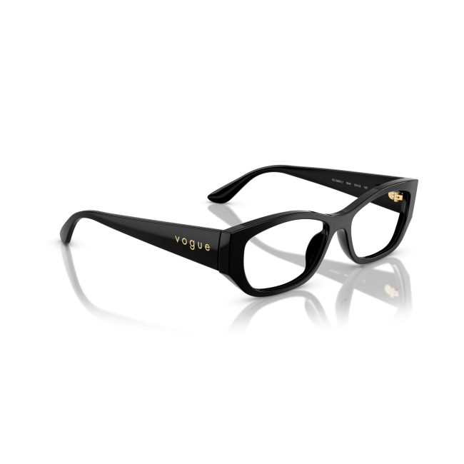 Vogue VO 5640U col. W44 è una montatura da vista in acetato nero lucido e calibro 53.