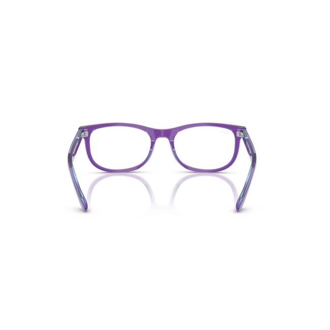 Ray-Ban Junior RY 1642 col. 3997 è una montatura da vista in acetato viola trasparente e azzurro e calibro 46.