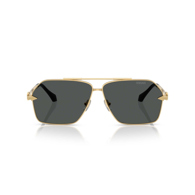Versace VE 2284 col. 1002/87 è un occhiale da sole da uomo in metallo oro, dalla forma squadrata e calibro 63.