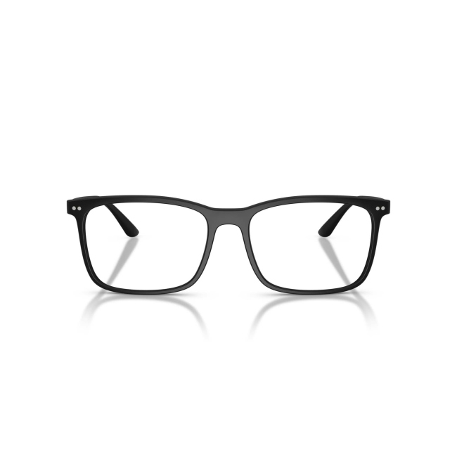 Giorgio Armani AR 7122 col. 5042 è una montatura da vista in acetato nero satinato e calibro 56.