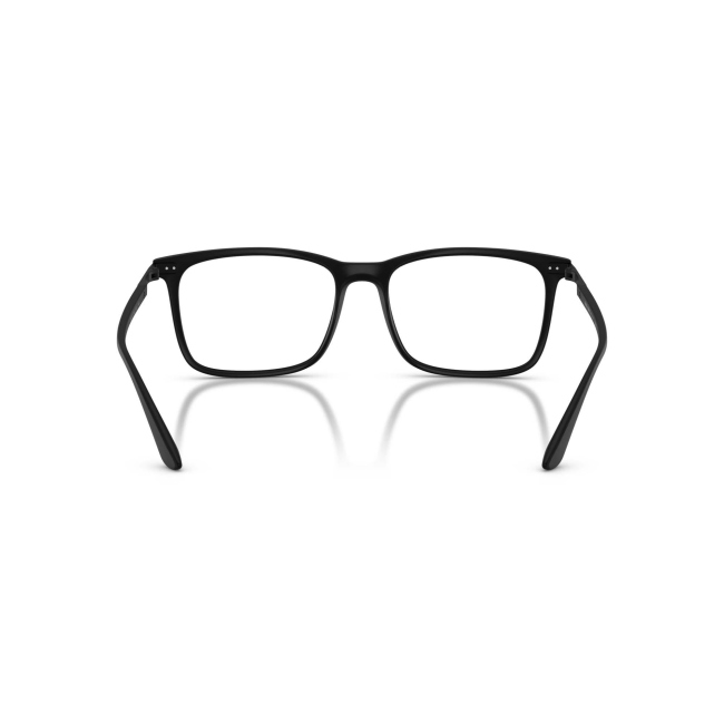 Giorgio Armani AR 7122 col. 5042 è una montatura da vista in acetato nero satinato e calibro 56.