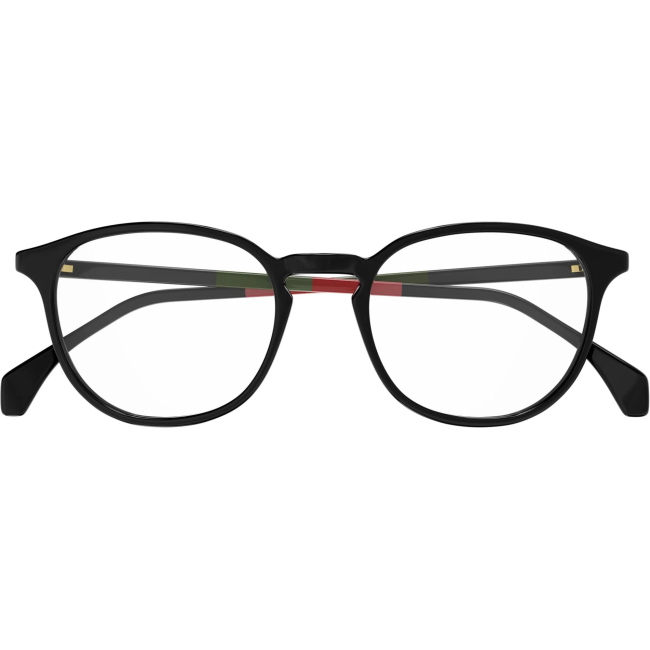 Gucci GG 0551 O col. 021 è una montatura da vista da uomo in acetato nero lucido e calibro 50.