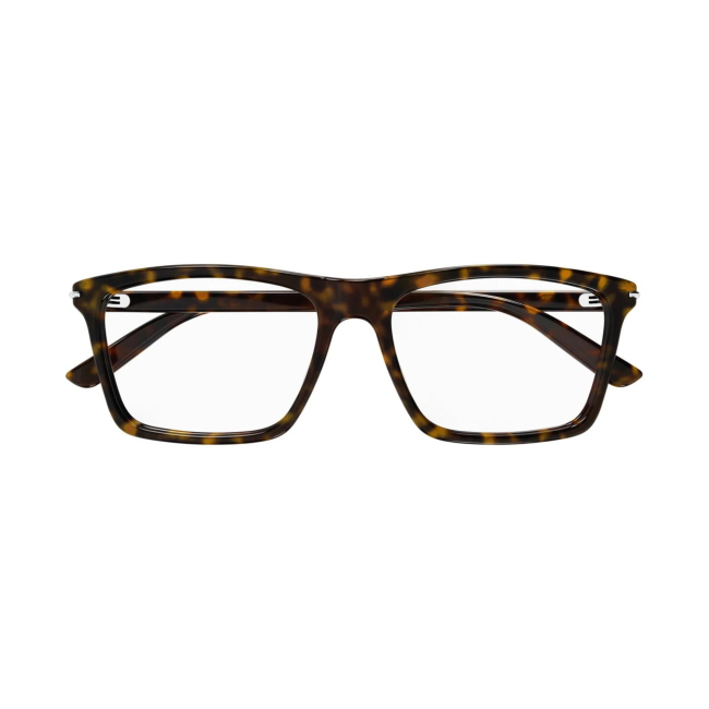 Gucci GG 1445 O col. 002 è una montatura da vista da uomo in acetato marrone tartarugato e calibro 56.