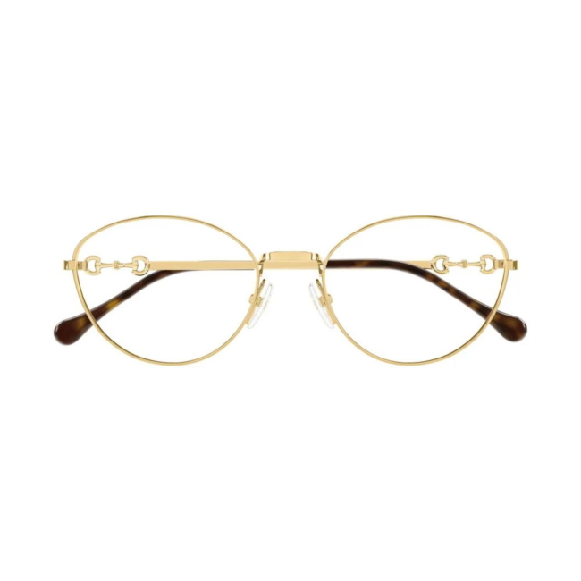Gucci GG 1699 O col. 001 è una montatura da vista da donna in metallo oro e calibro 54.