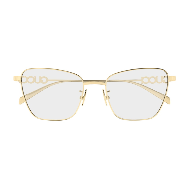 Gucci GG 1807 O col. 003 è una montatura da vista da donna in metallo oro e calibro 54.