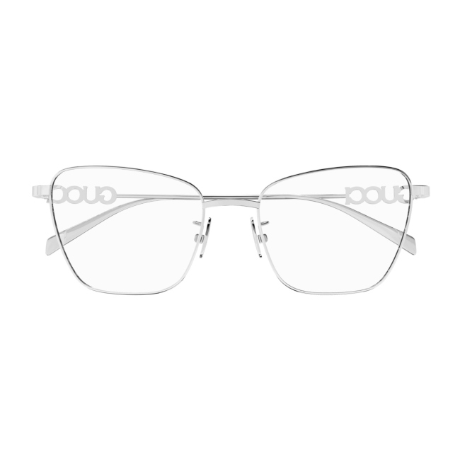 Gucci GG 1807 O col. 004 è una montatura da vista da donna in metallo argento e calibro 54.