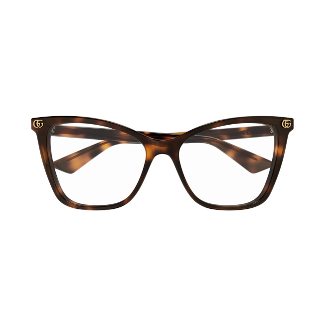 Gucci GG 1817 O col. 002 è una montatura da vista in acetato marrone tartarugato e calibro 55.