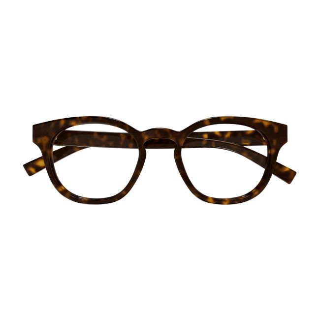 Gucci GG 1859 O col. 002 è una montatura da vista da uomo in acetato marrone tartarugato e calibro 50.