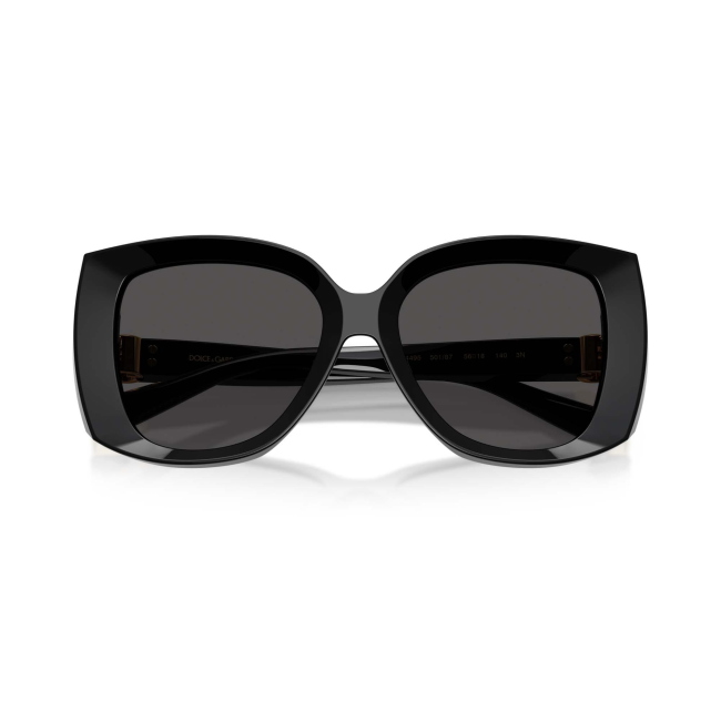 Dolce & Gabbana DG 4495 Col.501/87 Cal.56: occhiale da sole, calibro 56, colore 501/87. Materiale/finitura celluloide nero lucido, colore principale nero, lenti grigio scuro.