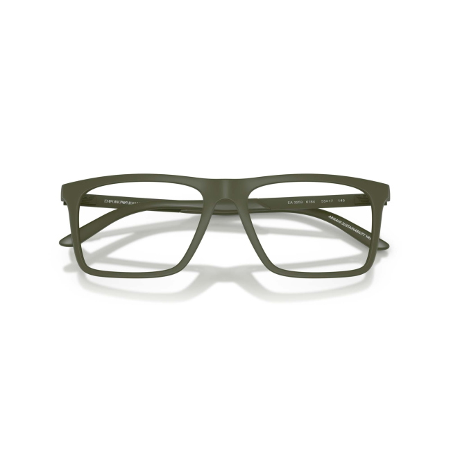 Emporio Armani EA 3253 col. 6184 è una montatura da vista in acetato verde satinato e calibro 55.