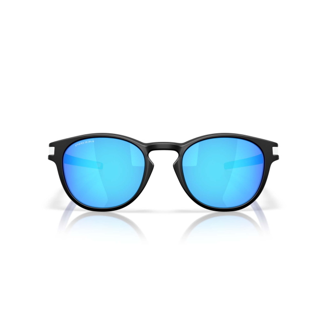 Oakley OO 9265 LATCH Col.70 Cal.53: occhiale da sole, calibro 53, colore 70. Materiale/finitura celluloide nero satinato, colore principale nero, lenti prizm sapphire.