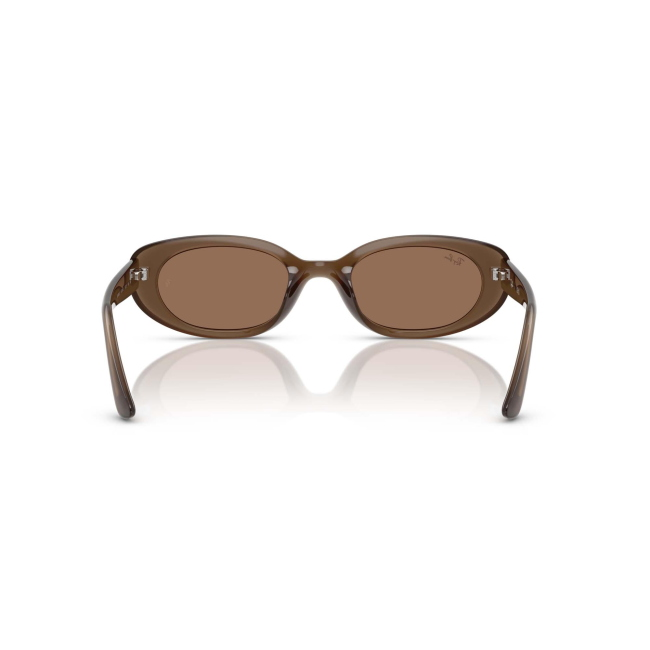 Ray-Ban RB 4441D Col.6779/73 Cal.53: occhiale da sole, calibro 53, colore 6779/73. Materiale/finitura celluloide marrone, colore principale marroni, lenti marrone scuro.