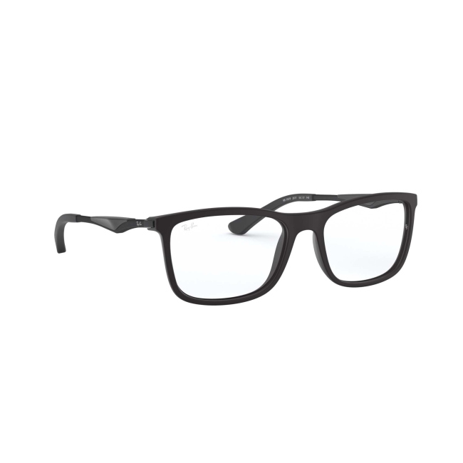 Ray-Ban RB 7029 col. 2077 è una montatura da vista in acetato nero satinato e calibro 53.
