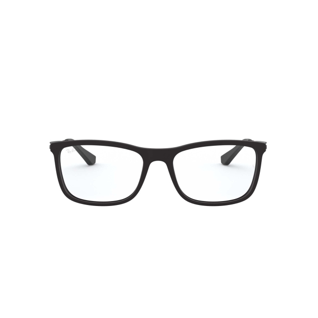 Ray-Ban RB 7029 col. 2077 è una montatura da vista in acetato nero satinato e calibro 53.