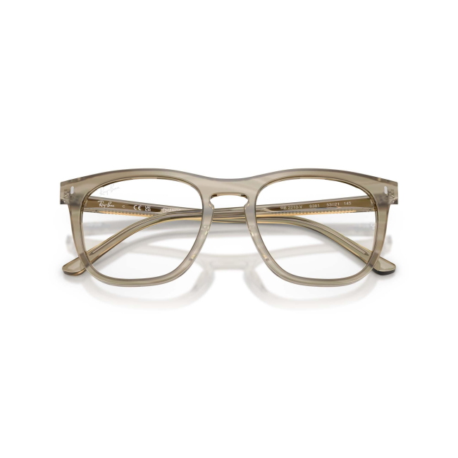 Ray-Ban RB 2210V col. 8381 è una montatura da vista in acetato fotocromatica a righe grigie e calibro 51.