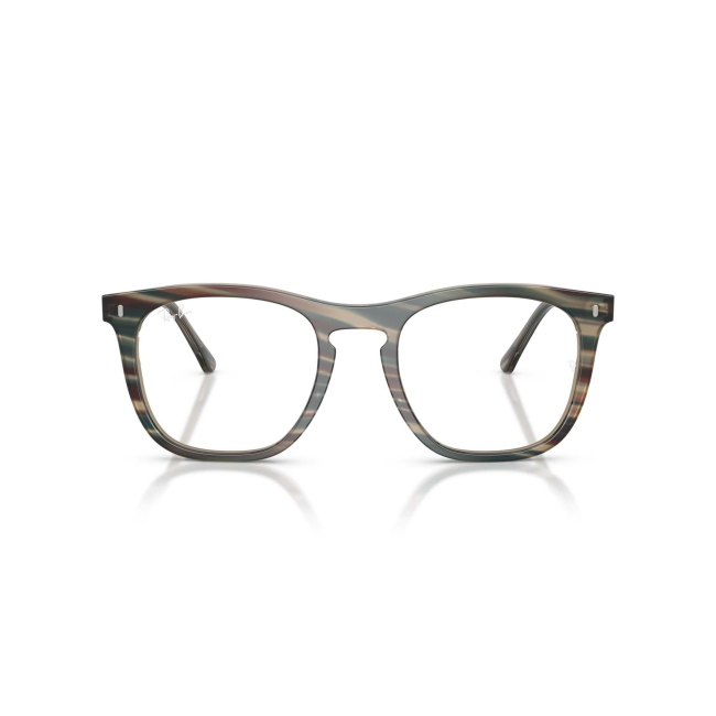Ray-Ban RB 2210V col. 8381 è una montatura da vista in acetato fotocromatica a righe grigie e calibro 51.
