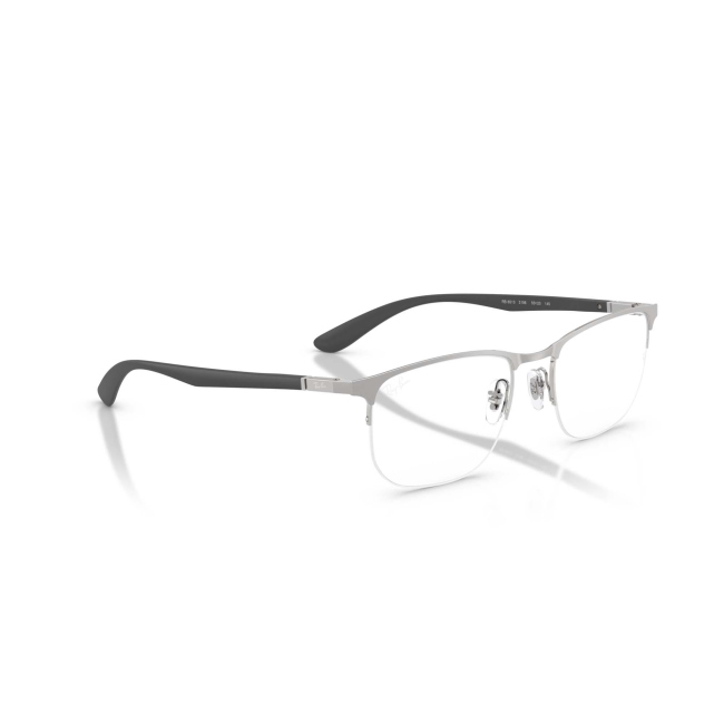 Ray-Ban RB 6513 col. 3198 è una montatura da vista in metallo argento satinato e calibro 55.
