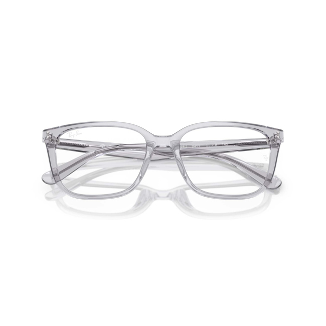 Ray-Ban RB 7248D Col.8411 Cal.55: occhiale da vista, calibro 55, colore 8411. Materiale/finitura celluloide grigio chiaro trasparente, colore principale grigio.