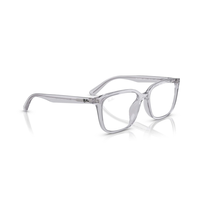Ray-Ban RB 7248D Col.8411 Cal.55: occhiale da vista, calibro 55, colore 8411. Materiale/finitura celluloide grigio chiaro trasparente, colore principale grigio.