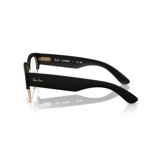 Ray-Ban RB 7316V MEGA CLUBMASTER LITEFORCE col. 5204 è una montatura da vista in acetato nero satinato e calibro 52.