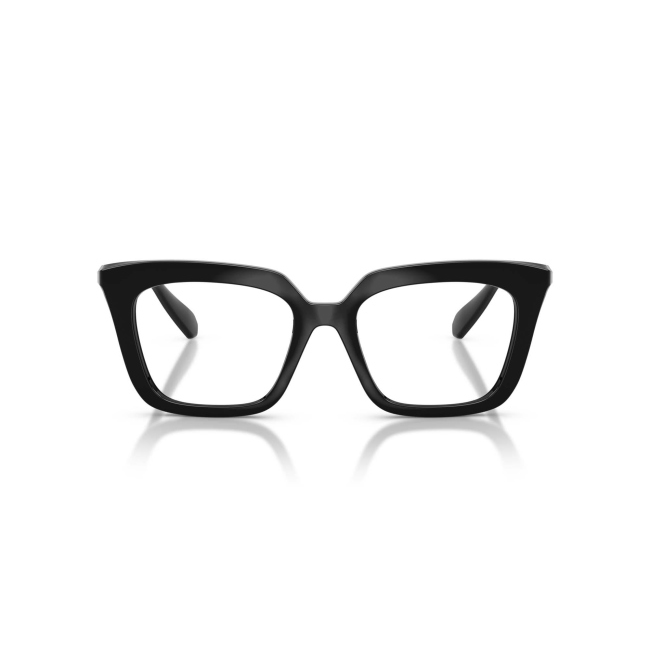 Swarovski SK 2043 col. 1038 combina acetato NERO LUCIDO con una forma Squadrata. Calibro 51, per un risultato moderno e portabile.