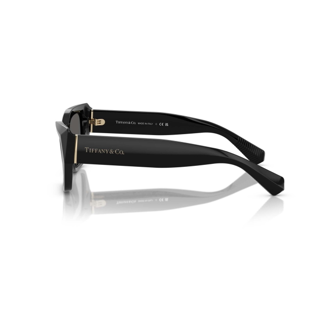 Tiffany & Co. TF 4230 col. 8001/S4 è un occhiale da sole da donna in acetato nero lucido, dalla forma cat eye e calibro 54.