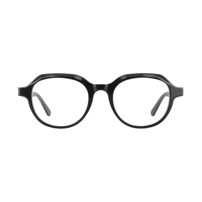 Vanni Eyewear V1661 col. A01 è una montatura da vista in acetato nero lucido e calibro 49.