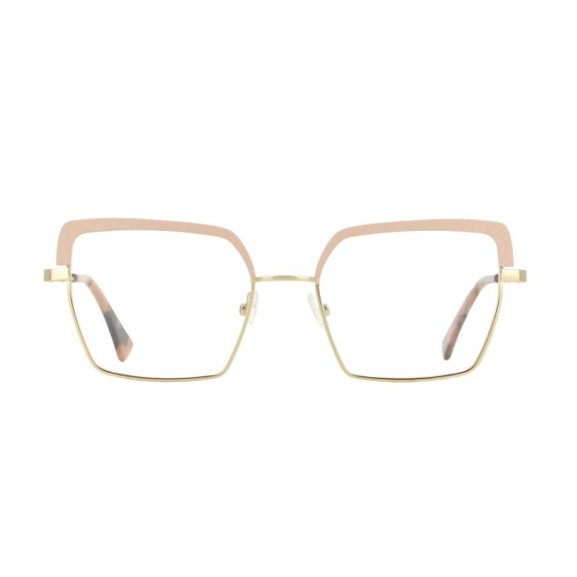 Vanni Eyewear V4411 col. C738 è una montatura da vista in metallo oro e rosa e calibro 53.
