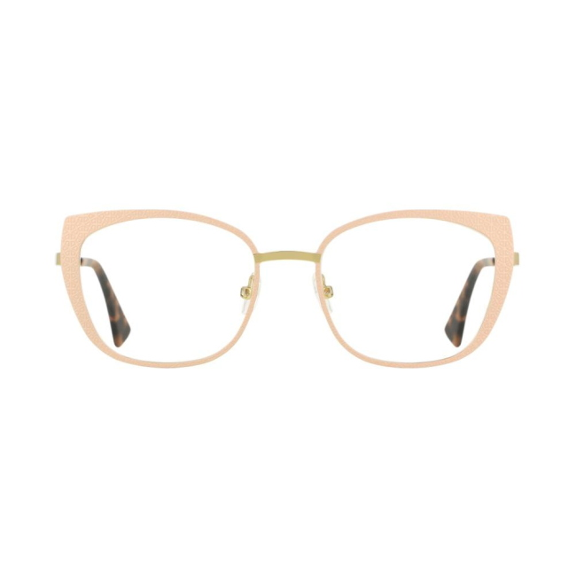 Vanni Eyewear V4415 col. C738 Ã¨ una montatura da vista in METALLO ORO E ROSA. Il calibro 51 mantiene proporzioni armoniose.
