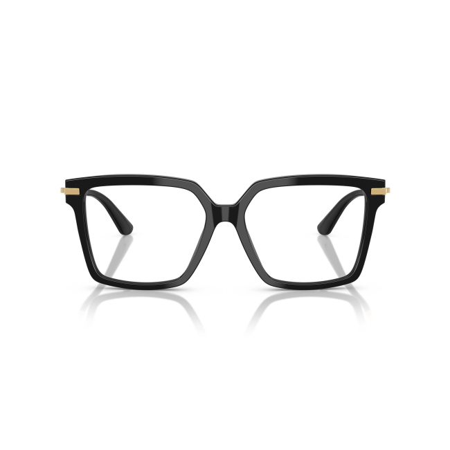 Dolce & Gabbana DG 3397 col. 501 abbina acetato NERO LUCIDO a un profilo Squadrata. Calibro 54, con una presenza ben definita sul viso.