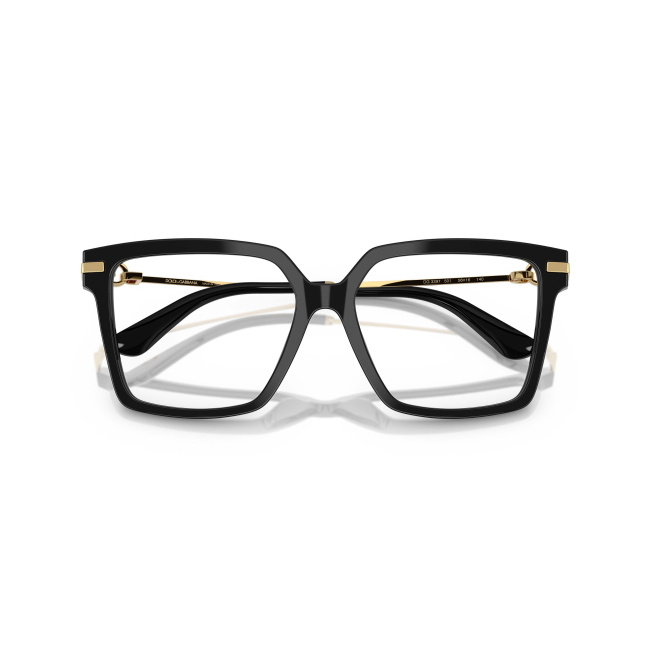 Dolce & Gabbana DG 3397 col. 501 abbina acetato NERO LUCIDO a un profilo Squadrata. Calibro 54, con una presenza ben definita sul viso.