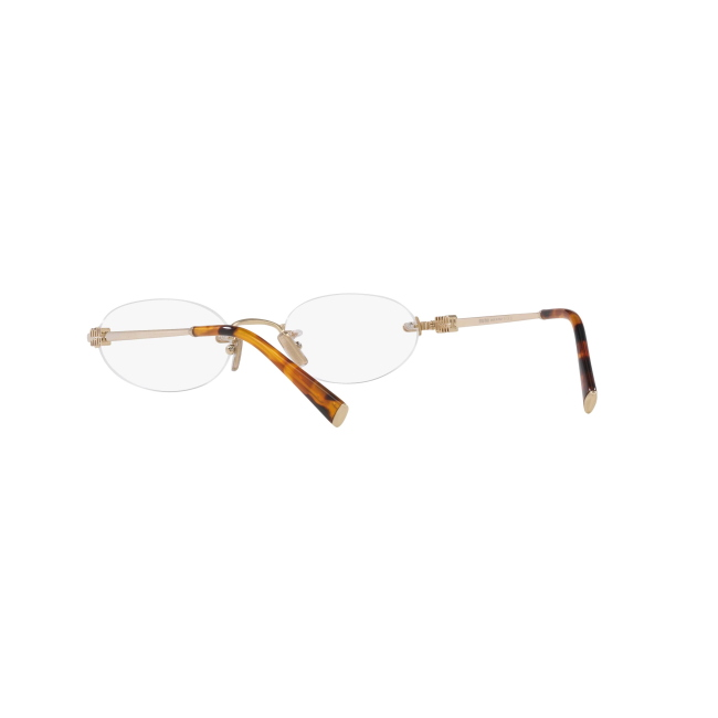 Miu Miu VMU 53W Col.ZVN-1O1 Cal.53: occhiale da vista, calibro 53, colore ZVN-1O1. Materiale/finitura metallo oro pallido, colore principale oro.