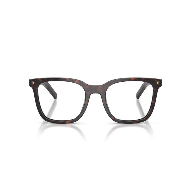 Prada VPR B11 col. 17N-1O1 presenta un profilo Pillow in acetato MARRONE TARTARUGATO. Calibro 52, con linee pensate per l'uso quotidiano.