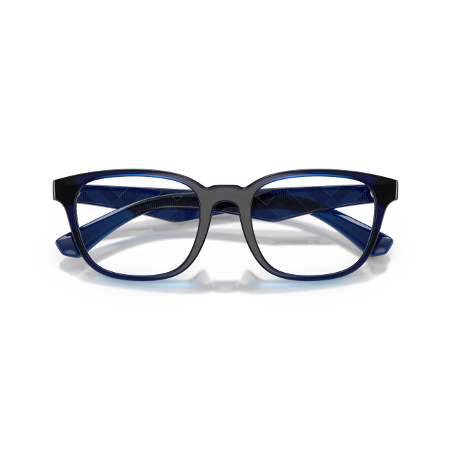 Burberry BE 2433U col. 4110 è una montatura da vista da uomo in acetato blu, dalla forma squadrata e calibro 52.
