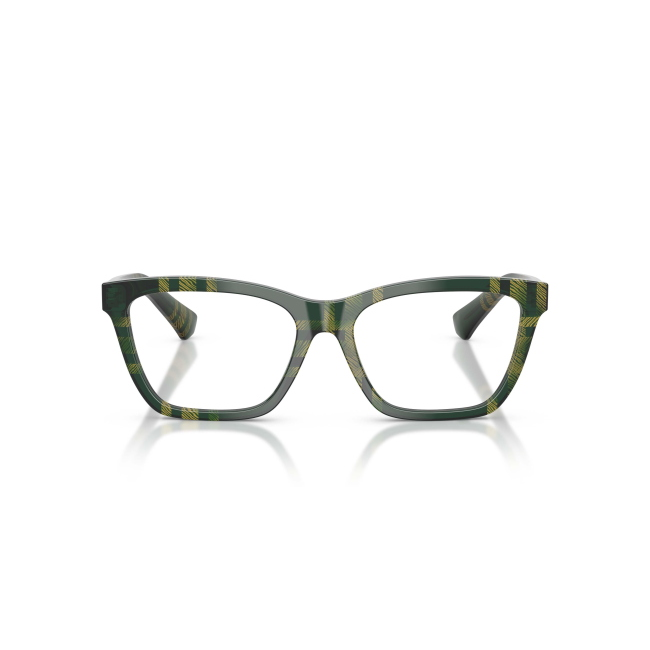 Burberry BE 2440 Col.4169 Cal.54: occhiale da vista, calibro 54, colore 4169. Materiale/finitura celluloide con motivo a quadri verde, colore principale verde.